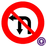 Biển số 124c: Cấm rẽ trái và quay đầu xe