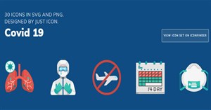 Mời tải miễn phí bộ icon Covid-19 dành cho thiết kế