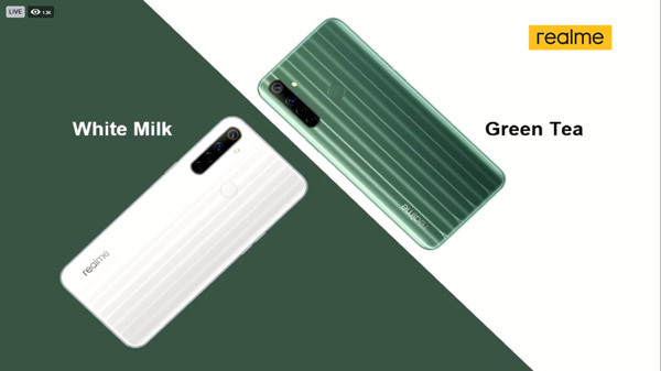 Realme 6i có 2 màu White Milk và Green Tea
