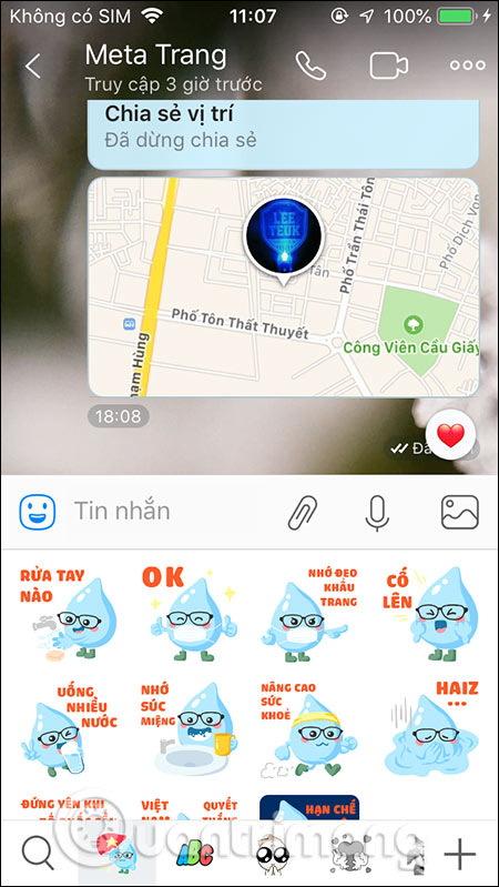 Mở sticker "Chung Tay Đẩy Lùi Corona"
