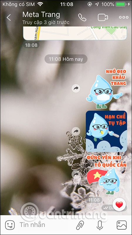 Gửi sticker "Chung Tay Đẩy Lùi Corona"