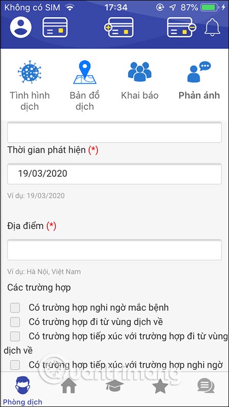 Nhập thông tin