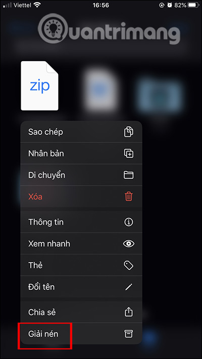 Tập tin cần giải nén