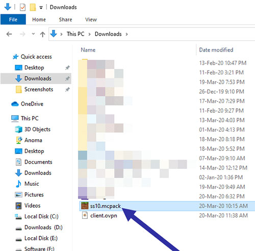 Mở File Explorer và định vị tệp đã tải xuống