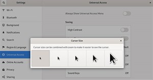 Cách thay đổi kích thước con trỏ trên desktop Debian 10