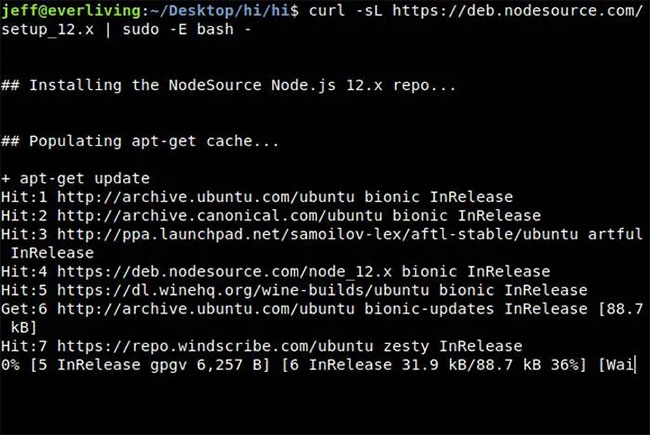 Wikit yêu cầu Node.js và npm