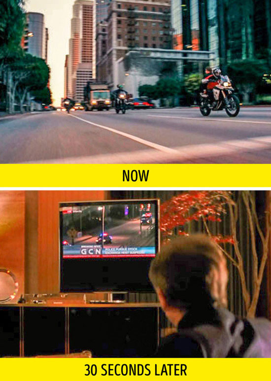 Anh chàng Người Dơi đi vào đường hầm giữa ban ngày, nhưng khi ra khỏi phía bên kia thì trời lại tối mịt.