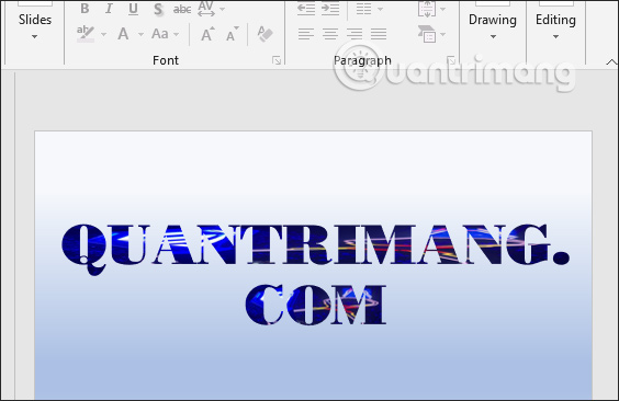 Nhấn vào ảnh để phóng to Ảnh lồng ghép vào chữ
