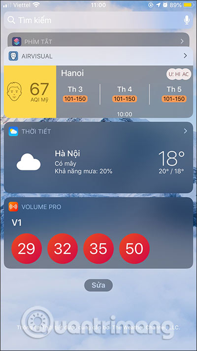 Chỉnh âm lượng ngoài màn hình