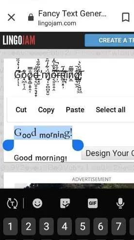 Đánh dấu và sao chép kiểu chữ bạn muốn