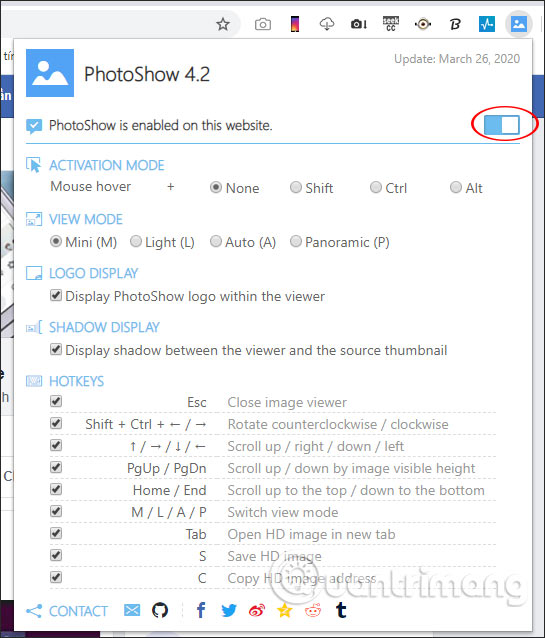 Danh sách phím tắt 