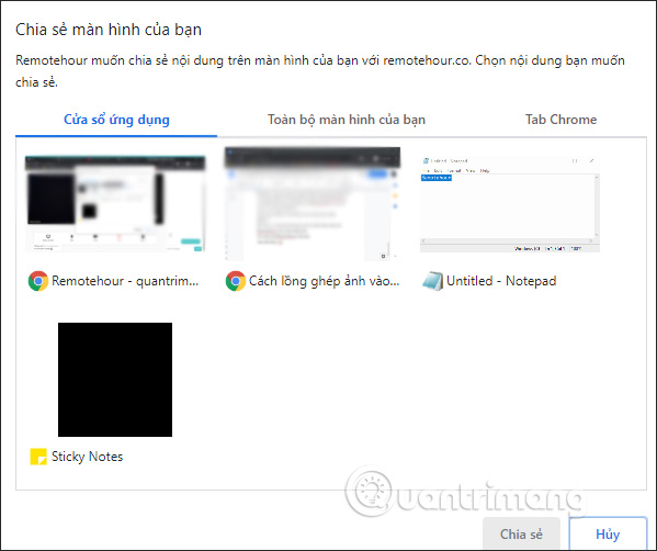 Chia sẻ màn hình 
