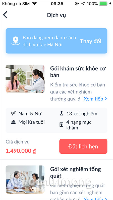 Đặt lịch khám