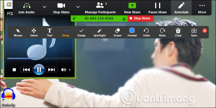 Nhấn vào ảnh để phóng to Giao diện chia sẻ