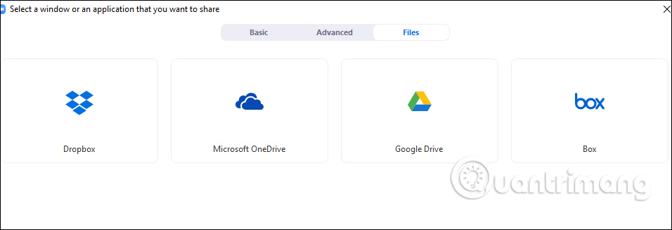 Nhấn vào ảnh để phóng to Chia sẻ màn hình Files