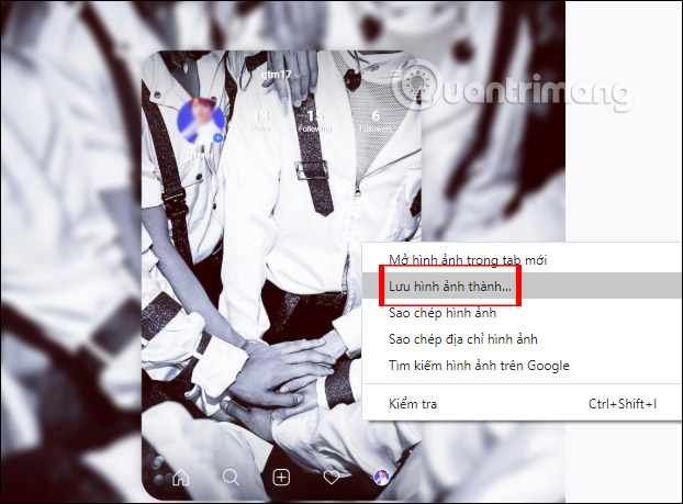 Lưu ảnh Instacard