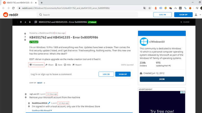 Bản cập nhật mới của Windows 10 bị lỗi