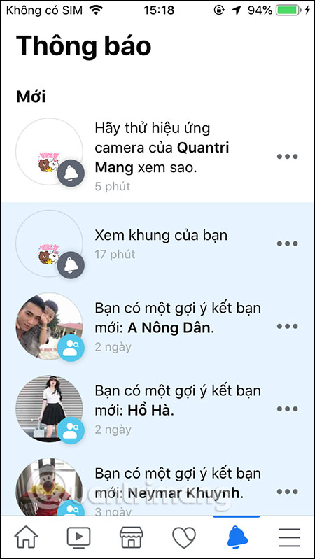 Thông báo khung hình