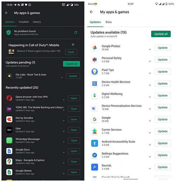 Các tab sẽ bị xóa