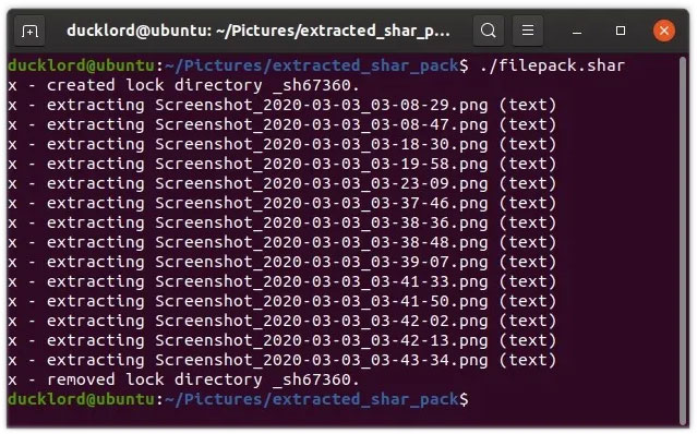 Cách tạo các kho lưu trữ tự giải nén với shar trong Linux