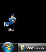 Nhấp đúp vào Jitsi shortcut trên desktop để mở