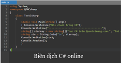 Viết code C# online