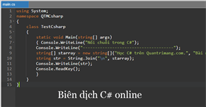 Viết code C# online