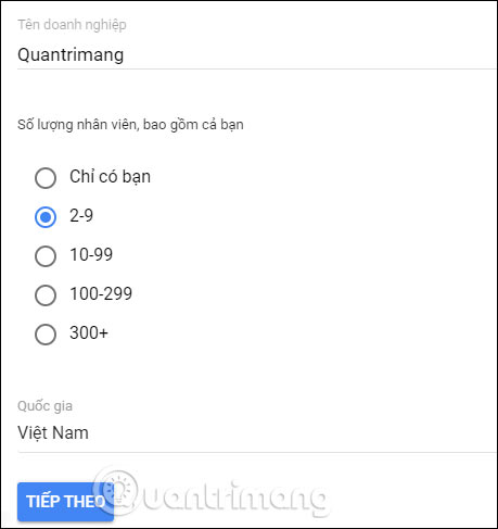 Nhập tên công ty