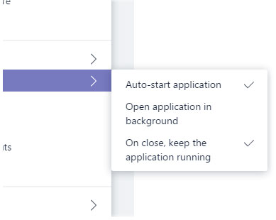 Trong phần Application, hãy xóa tùy chọn On close, keep the application running