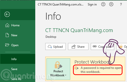 Đặt pass cho file Excel, cách khóa file Excel bằng mật khẩu - Ảnh minh hoạ 7