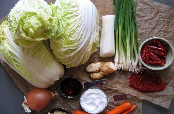 Nguyên liệu làm kim chi cải thảo