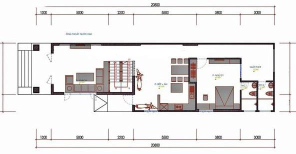 Mặt bằng tầng trệt