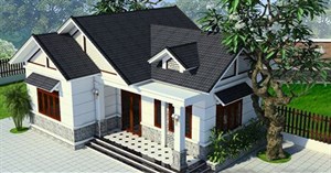 Mẫu nhà cấp 4 mái thái 100m2 kèm theo bản vẽ