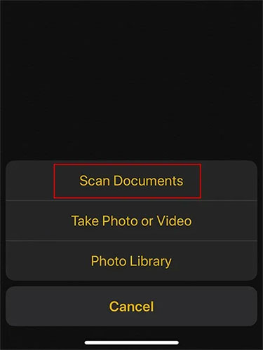 Click the Scan Documents button