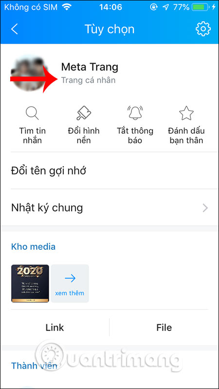 Trang cá nhân 