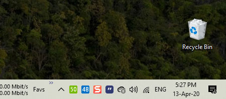 Nút Show Desktop sẽ được ẩn