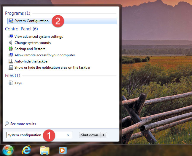 hur man öppnar systemkonfigurationen över Windows Vista