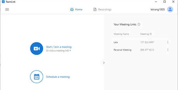 Nhấn vào ảnh để phóng to Phần mềm dạy học trực tuyến miễn phí TeamLink