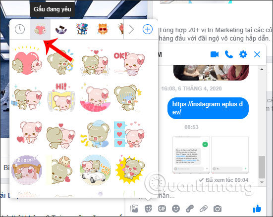 Cách tải sticker khi chat, bình luận trên Facebook - Ảnh minh hoạ 3