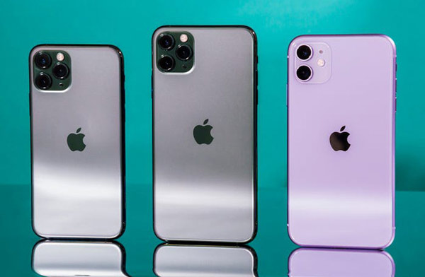So sánh kích thước ba mẫu iPhone 11 Pro, iPhone 11 Pro Max và iPhone 11.