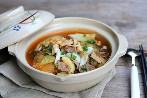Cách nấu canh kim chi thịt bò