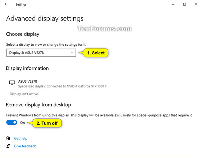 Cách loại bỏ những màn hình không sử dụng trong Windows 10
