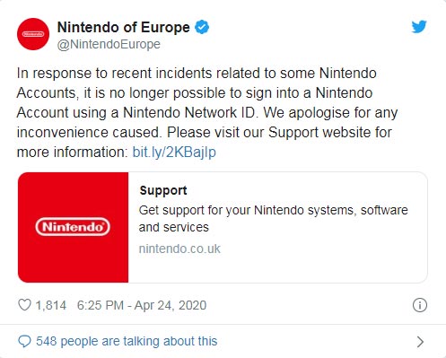 Thông báo từ Nintendo