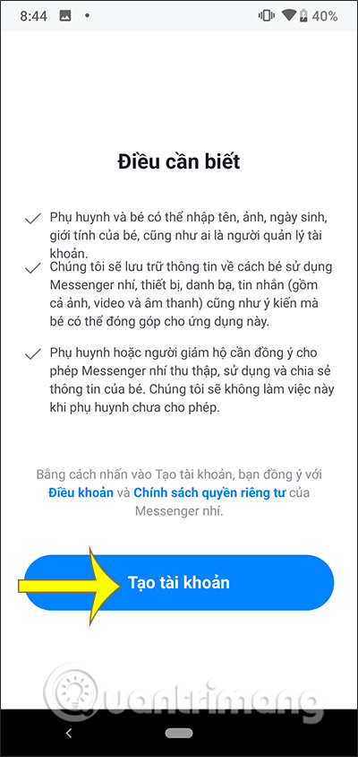Bắt đầu tạo hồ sơ