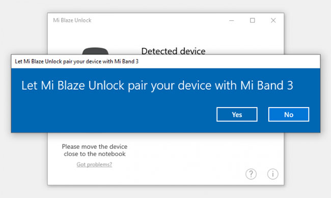 Cách mở khóa laptop Windows với Mi Band 3/Mi Band 4
