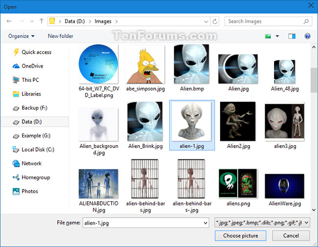 Bạn có thể nhấp vào Browse để chọn ảnh