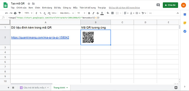 Cách tạo mã QR bằng Google Sheets cực đơn giản - Ảnh minh hoạ 2