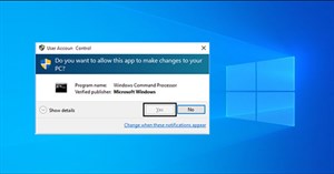 Sửa lỗi nút Yes trong UAC biến mất hoặc chuyển sang màu xám trong Windows 10