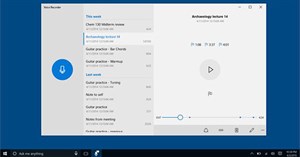 Cách truy cập và sử dụng ứng dụng Voice Recorder trong Windows 10