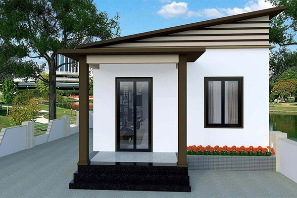Mẫu nhà cấp 4 mái lệch đẹp 9